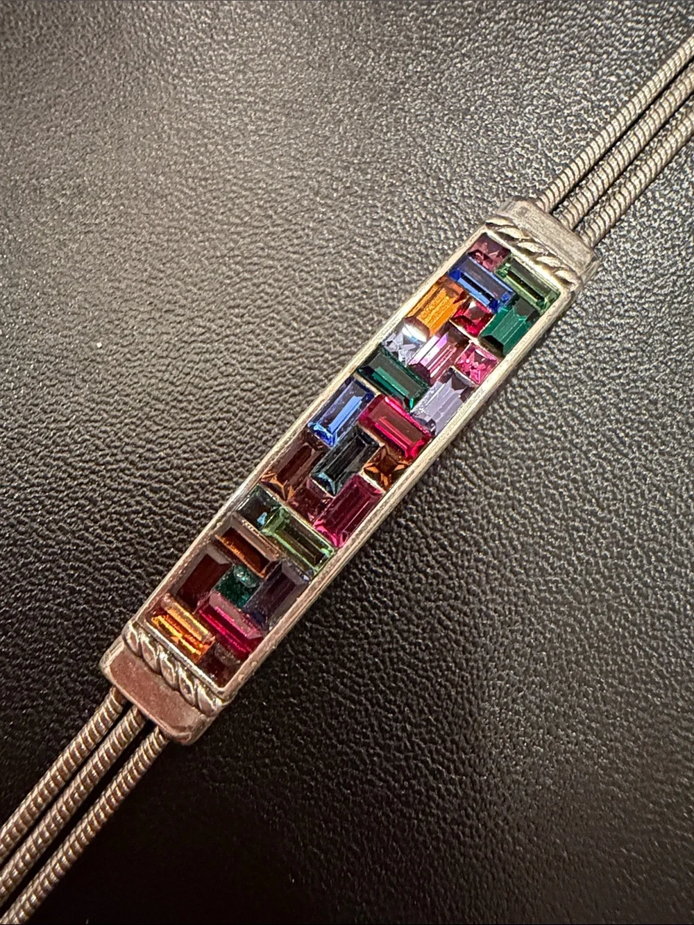 Brighton Multicolor Tile Inlay Silver Bracelet - Women Jewelry